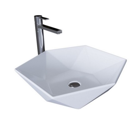 Grossman GR-3029 sink, hexagonal, 460 x 460 mm, white