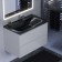 Snow -out sink Uperwood Elen, 75 cm, with a decorative lid, black metal