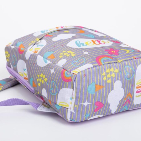 Baby backpack on lightning, gray/lilac color-2