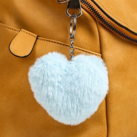Fluffy on the ring "Heart" mix 11x10x4 cm