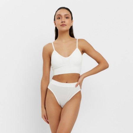Female set (top, panties) color white, size 42-44