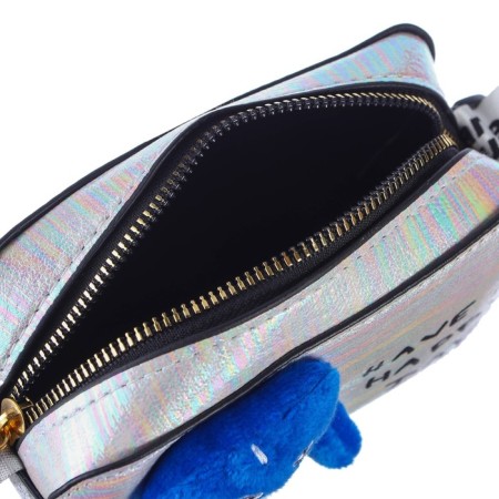 Children's bag with lightning, 6x11x13 cm, adjustable belt, white mix-10
