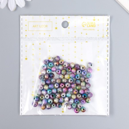Beads for creativity plastic "rough ball of gasoline color" set 10 grams d = 0.6 cm-3