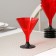 Martini glass plastic disposable "Crystal", 150 ml, 6 pcs in packaging, red color