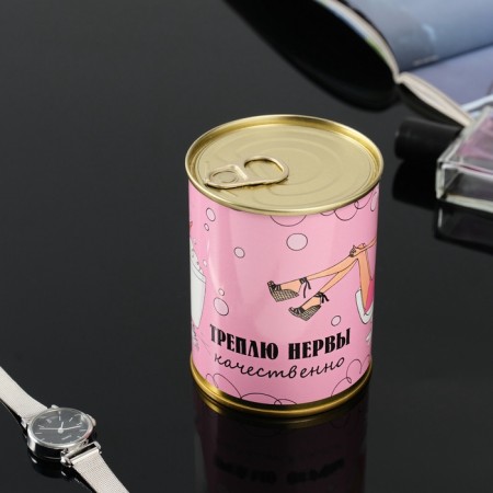 Socks in the jar "Mota nerves of efficient" (inside the socks are female, white color)