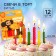Set of candles for the cake "Happy Birthday", 12 pieces, cheburashka