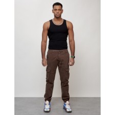 Cargo jeans men, size 50-52, brown color