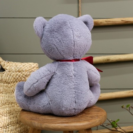 Soft toy "Bear Mishan", gray color, 32 cm-2
