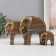 Souvenir Polystone "Family Elephants. African patterns" Mokko 7x5x15 cm