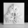 Gypsum figure ornament: grapes branch, 32 x 34 x 9 cm