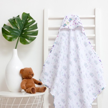 Towel Corner Muslim crumb I “Unicorns”, 75x75 cm, 100% cotton, 3-p, 180 g/m2-2