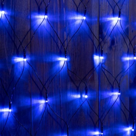 Garland "Network" 2 × 3 m, IP44, UMS, dark thread, 384 LED, glow blue 220 V-2