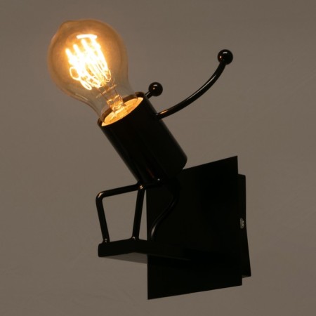 Sconces "man" E27 40W black 11x17x19 cm-3
