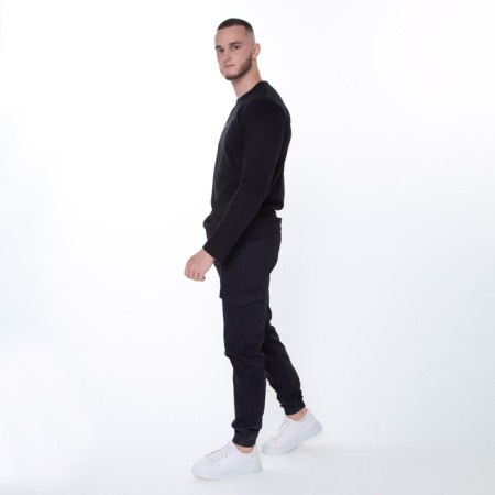 Joggers male, dark blue color, size 40 (58)-3