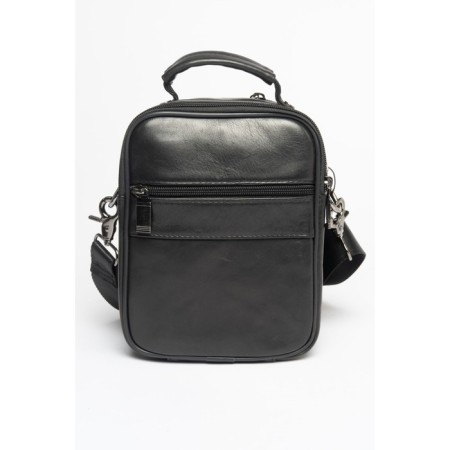 Bag Cross-Body Men, genuine leather de-gosa black, 16x10x21 cm-2