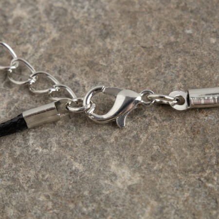 Piece on the cord "Heart" angel, color black silver on a black lace, 45 cm-2