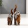 Polystone souvenir "Two elephants under a tree in a silver blanket" Set 2 pcs 11x8x3.2 cm