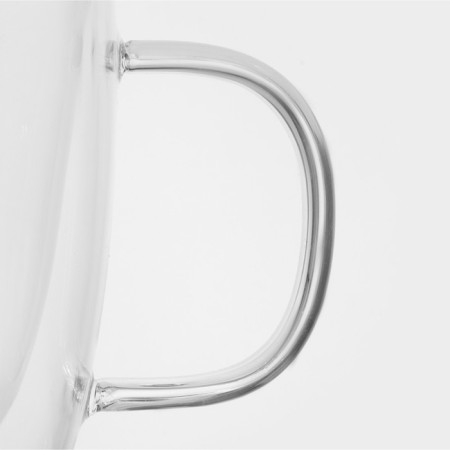 Glass mug with double walls "Duo", 400 ml-3