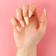 Summer Vibe patch nails, 24 pcs, adhesive plates, ballerina shape, glossy pink/beige/blue color