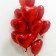 Foil ball 18 "heart" without a pattern, metal, red color