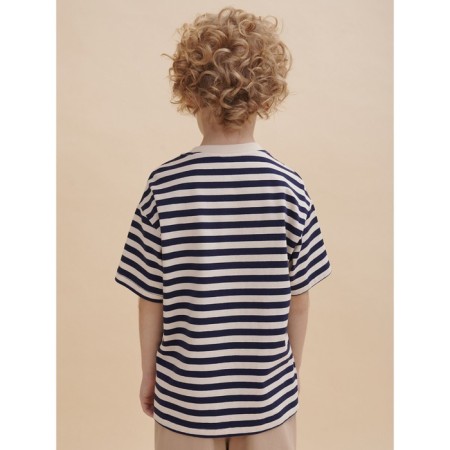 T-shirt for boys, height 140 cm, dark blue color-1
