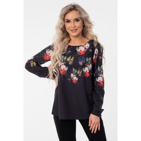 Female blouse, size 46, black color-11