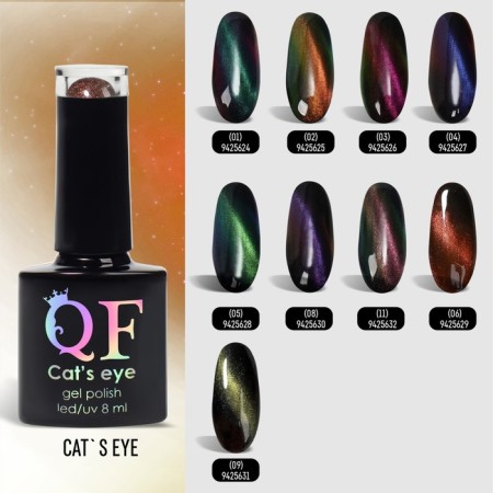 Nail varnish gel, “cat`s eye”, 3 phase, 8ml, LED/UV, chameleon color/bronze (06)-5