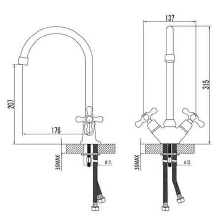 Lemark Standard LM2105C kitchen mixer-1