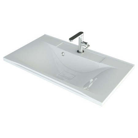 Snow -out sink Uperwood Elen, 80 cm, with a decorative lid, white
