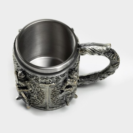 Stainless steel mug, 400 ml, silver color-2