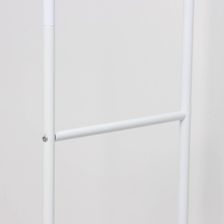 Double -hung -hung -floor metal for clothes, with a shelf, 110 × 62 × 150 cm, white color-3