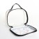 Cosmetic bag with lightning, black/transparent color