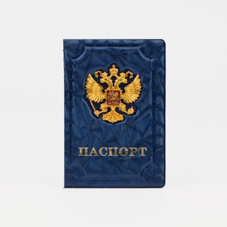 Cover for passport, blue color