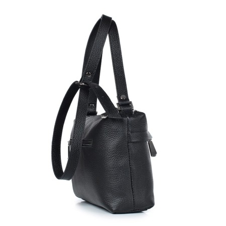 Female bag, genuine leather, 260x170x70 cm, black-3