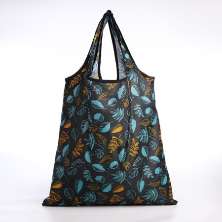 Household bag without fastening, black color/multi -colored-2