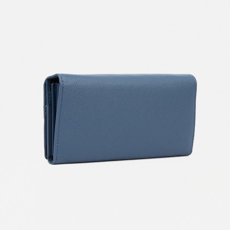 Women's wallet on magnets, blue color-1