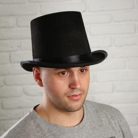 Carnival hat "Cylinder", rn. 56-58, black color