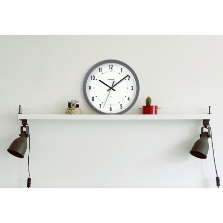Wall clock, series: classic, smooth move, d-24.5 cm, thickness 5.5 cm, gray-3