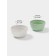 Saladniki of the “Zephyr” shade, 700 ml, D = 15.5 cm, set 2 pcs, ceramics, white, green
