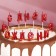 Candles for the cake "Happy Birthday", ruby
