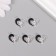 Decor for creativity metal, rhinestones "Heart with flower" silver, black 2x1.7x0.3 cm