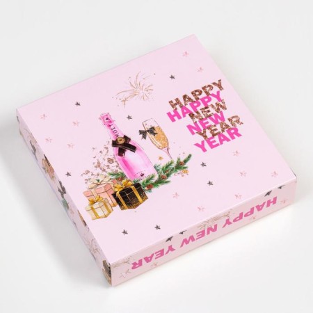 Box for sweets 16 pcs "Festive shine", 17.7 x 17.7 x 3.8 cm-2