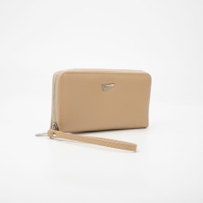 Lightning wallet, with a pen, beige color