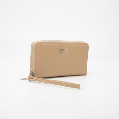 Lightning wallet, with a pen, beige color