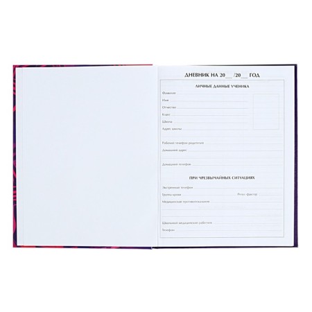 Diary for grades 5-11 "Tropical Web", hard cover, glossy lamination, 48 sheets-3