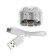 Wireless headphones Y89, TWS, inserts, BT 5.3, 30/300 mAh, transparent, white