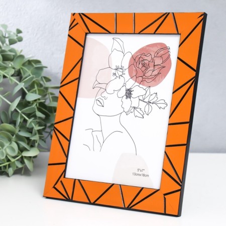 Photo frame plastic 13x18 cm "Chaos. Direct lines" Brick 21x16 cm-2