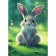 Notepad A6, 64 sheets in the "Bunny" cage, cover 7BC, matte lamination, selective varnish with sparkles, block 60 g/m2