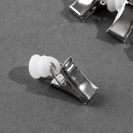 Clip for curtains for ceiling cornice D1*3cm (nab 20pcs price for nab) silver/white au