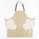 Apron of the Dilyana with stripes in strip centered green, 70*65 cm, 100% p/e
